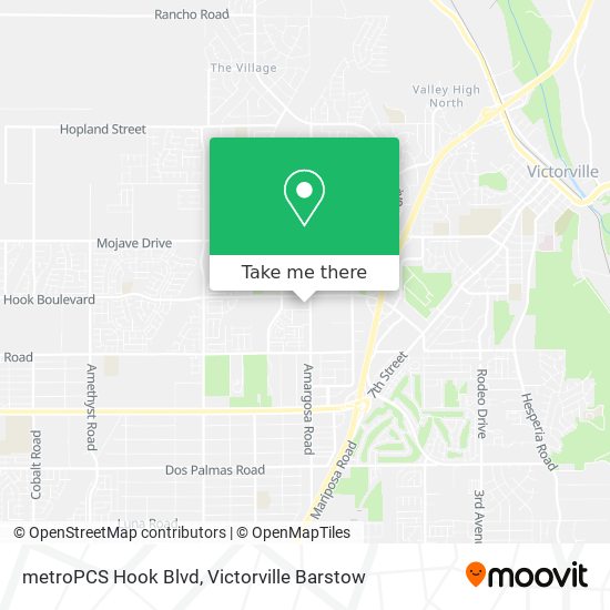 metroPCS Hook Blvd map