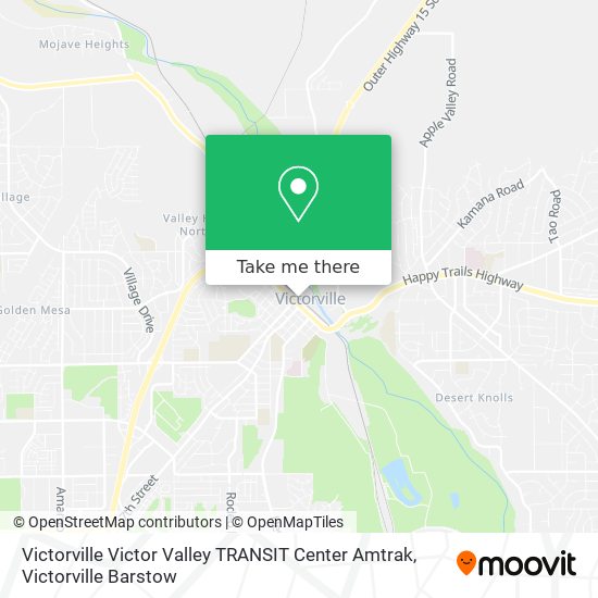 Mapa de Victorville Victor Valley TRANSIT Center Amtrak