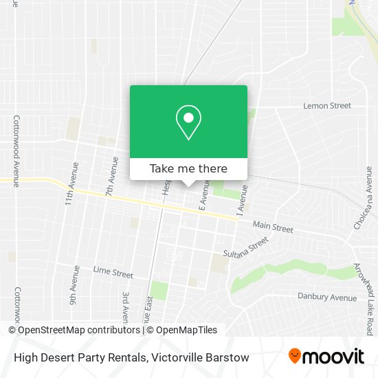 High Desert Party Rentals map