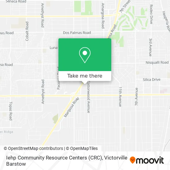 Mapa de Iehp Community Resource Centers (CRC)