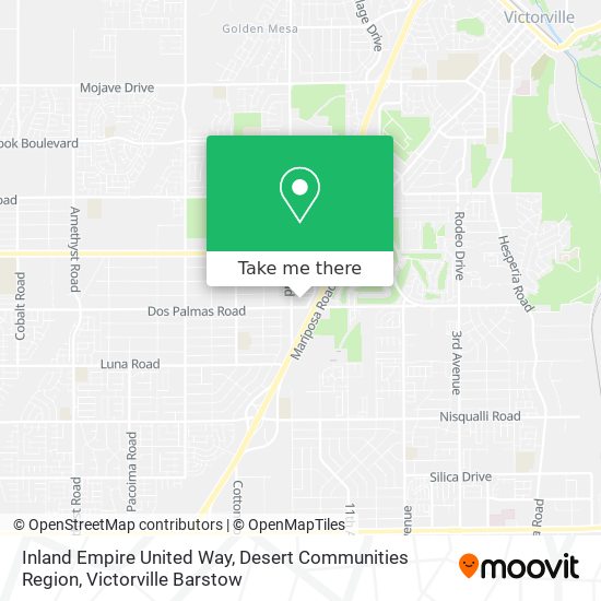 Inland Empire United Way, Desert Communities Region map