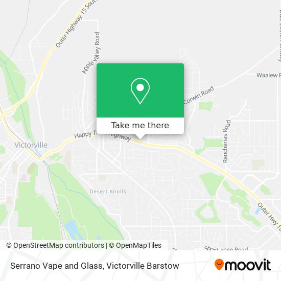 Serrano Vape and Glass map