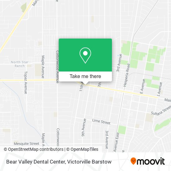 Mapa de Bear Valley Dental Center