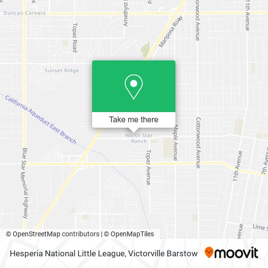 Mapa de Hesperia National Little League