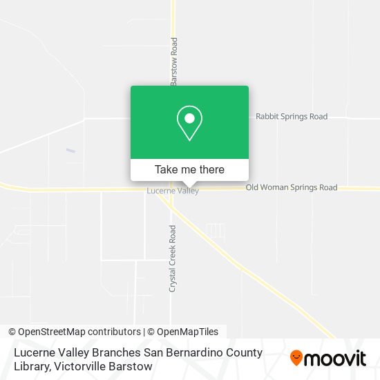 Mapa de Lucerne Valley Branches San Bernardino County Library