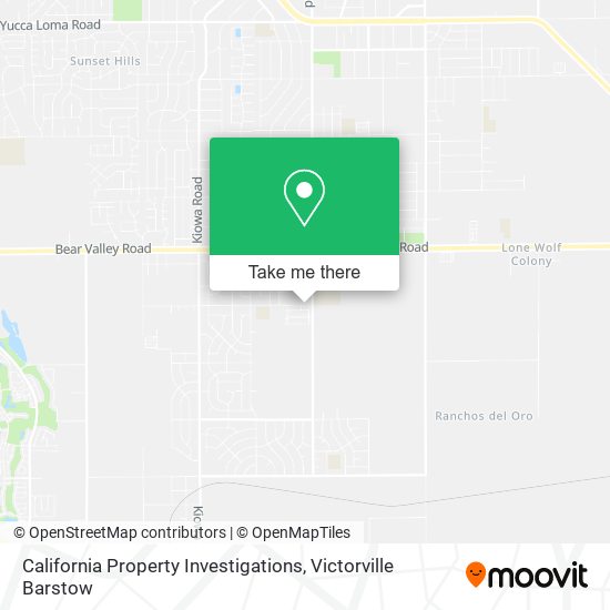 Mapa de California Property Investigations