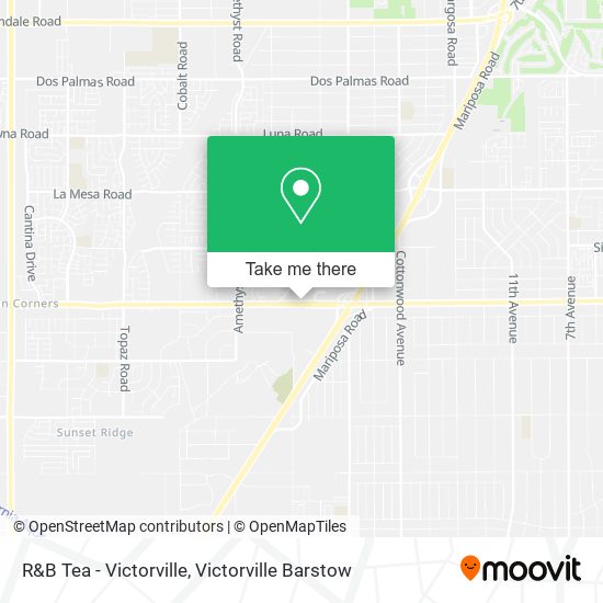 Mapa de R&B Tea - Victorville