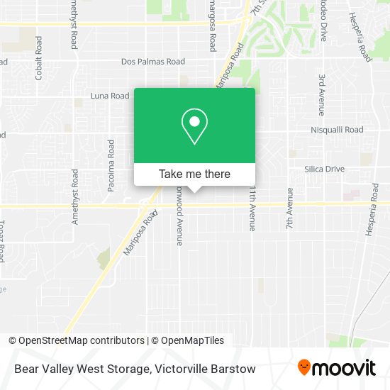 Mapa de Bear Valley West Storage