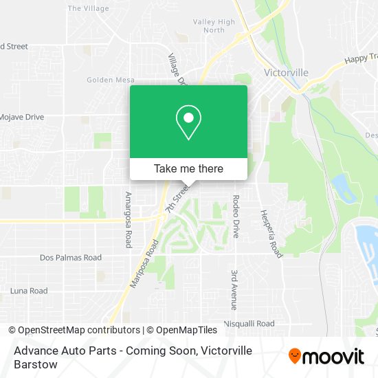 Mapa de Advance Auto Parts - Coming Soon