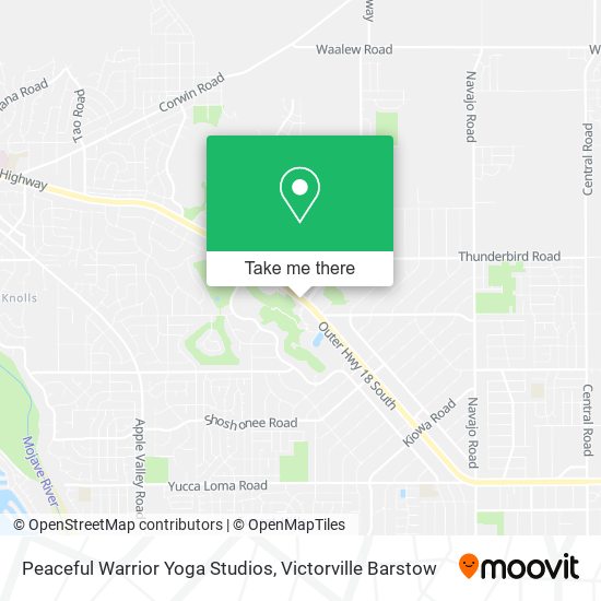 Mapa de Peaceful Warrior Yoga Studios