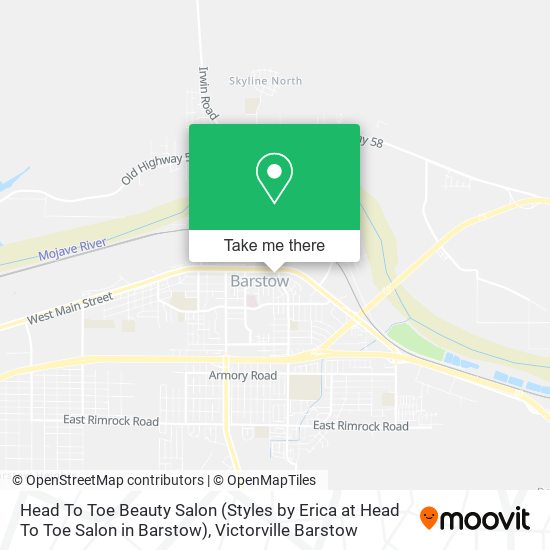 Mapa de Head To Toe Beauty Salon (Styles by Erica at Head To Toe Salon in Barstow)