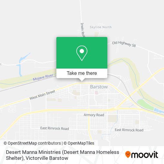 Mapa de Desert Manna Ministries (Desert Manna Homeless Shelter)