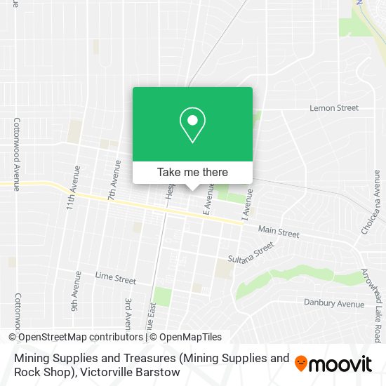 Mining Supplies and Treasures (Mining Supplies and Rock Shop) map