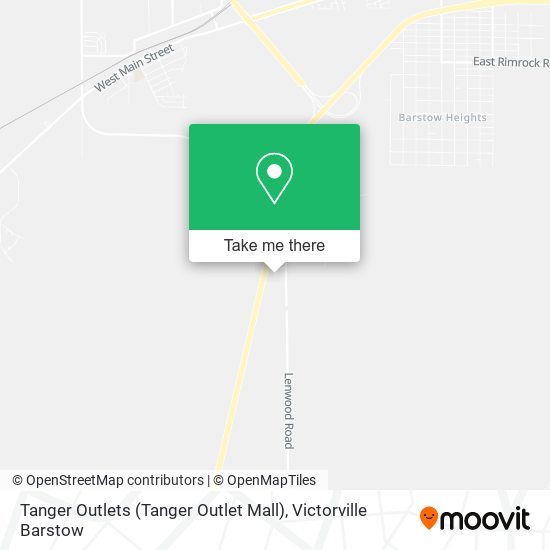 Mapa de Tanger Outlets (Tanger Outlet Mall)