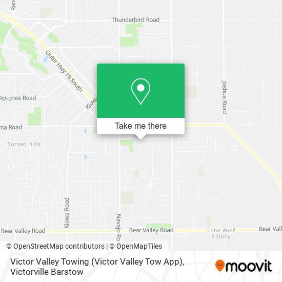 Mapa de Victor Valley Towing (Victor Valley Tow App)