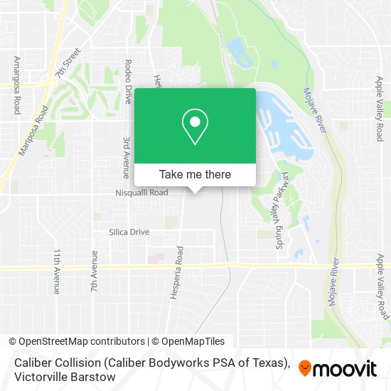 Mapa de Caliber Collision (Caliber Bodyworks PSA of Texas)