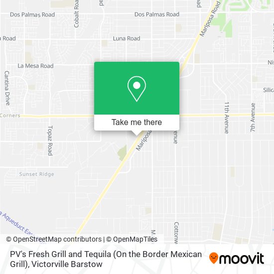 Mapa de PV's Fresh Grill and Tequila (On the Border Mexican Grill)