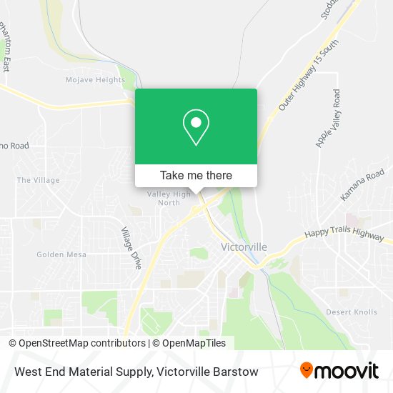 West End Material Supply map