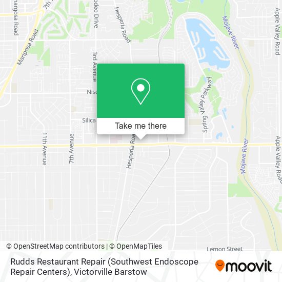 Mapa de Rudds Restaurant Repair (Southwest Endoscope Repair Centers)