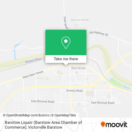 Mapa de Barstow Liquor (Barstow Area Chamber of Commerce)