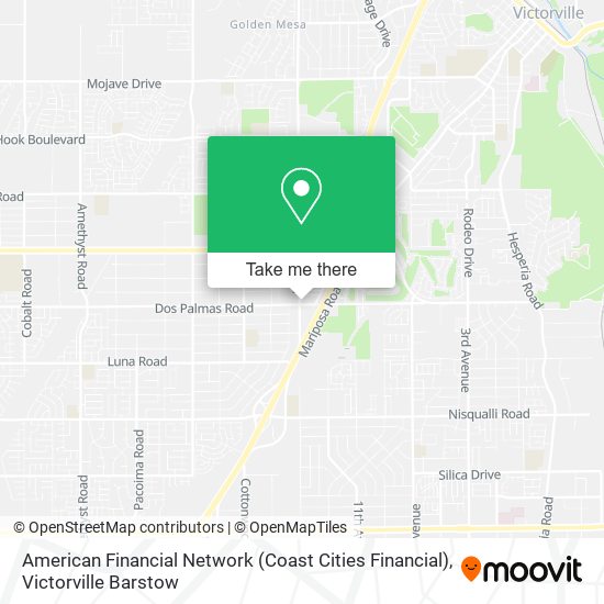Mapa de American Financial Network (Coast Cities Financial)