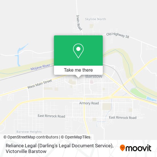 Mapa de Reliance Legal (Darling's Legal Document Service)