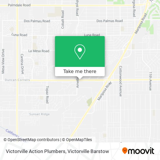 Victorville Action Plumbers map