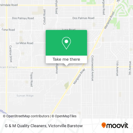 G & M Quality Cleaners map