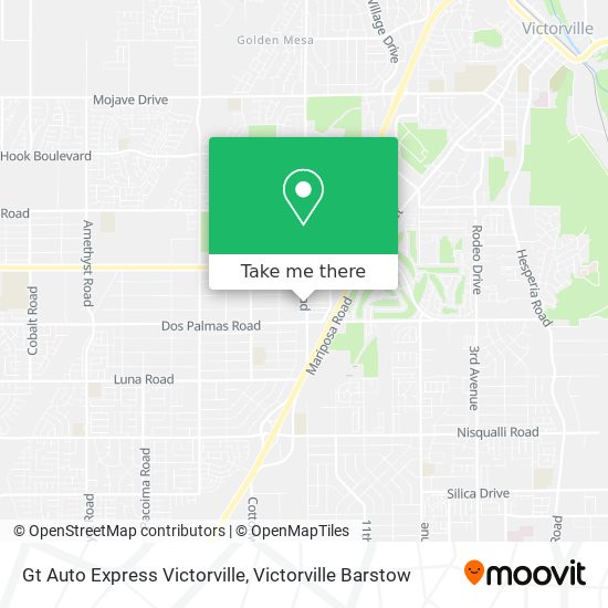 Mapa de Gt Auto Express Victorville