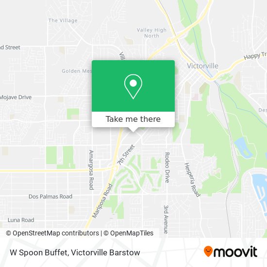W Spoon Buffet map