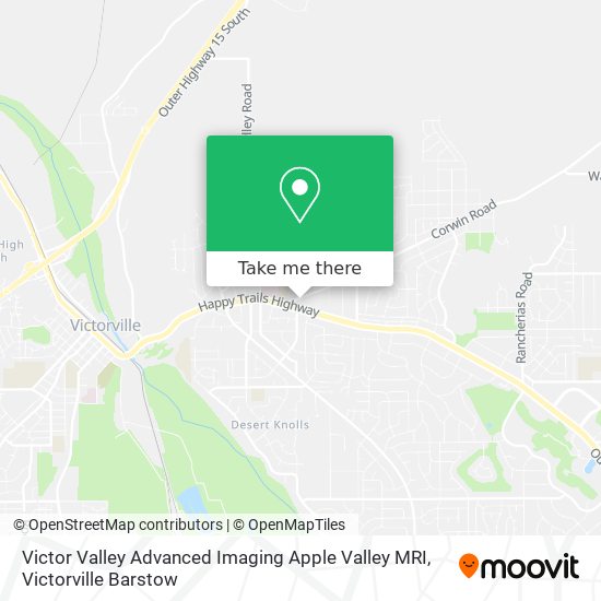 Victor Valley Advanced Imaging Apple Valley MRI map