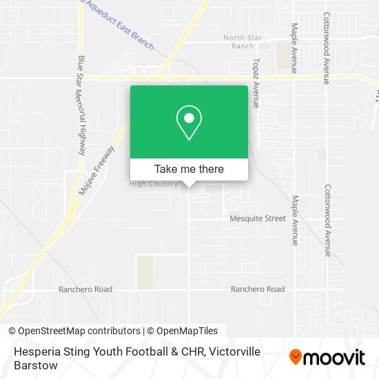 Hesperia Sting Youth Football & CHR map