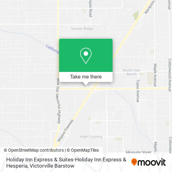Mapa de Holiday Inn Express & Suites-Holiday Inn Express & Hesperia