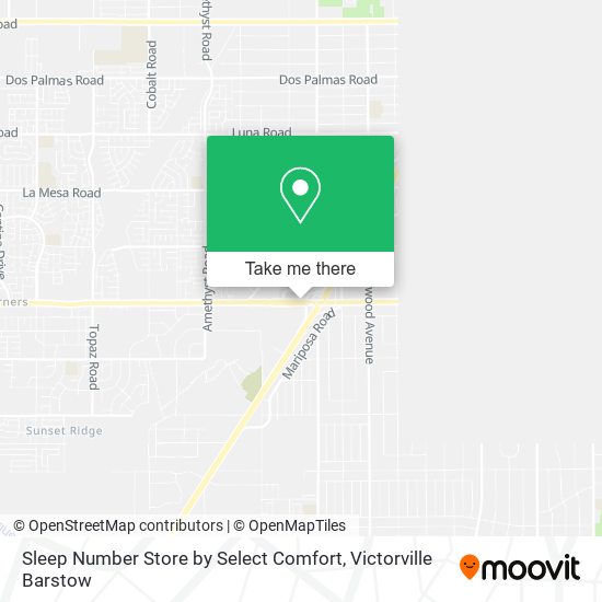 Mapa de Sleep Number Store by Select Comfort