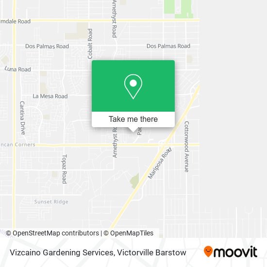 Vizcaino Gardening Services map