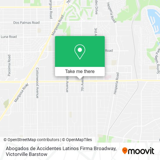 Mapa de Abogados de Accidentes Latinos Firma Broadway