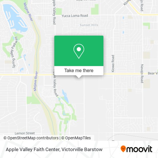 Apple Valley Faith Center map
