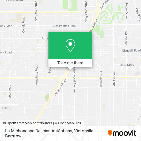 La Michoacana Delicias Auténticas map