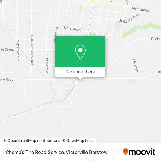 Chema's Tire Road Service map
