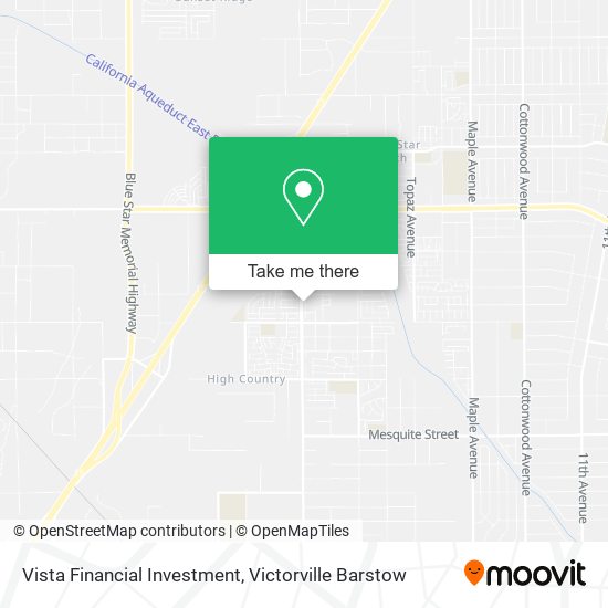 Vista Financial Investment map