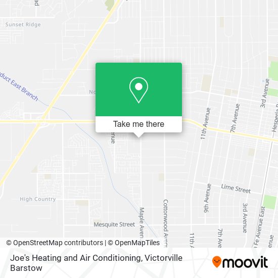 Joe's Heating and Air Conditioning map