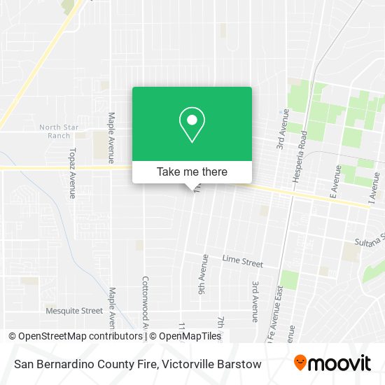 San Bernardino County Fire map