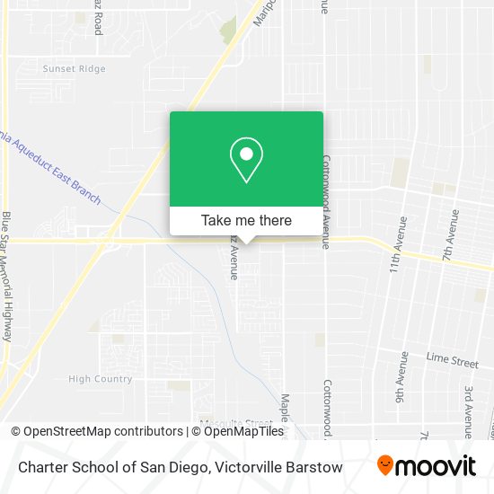 Mapa de Charter School of San Diego