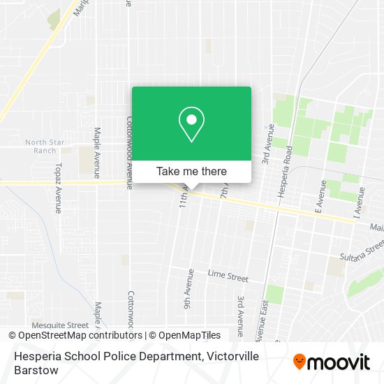 Hesperia School Police Department map