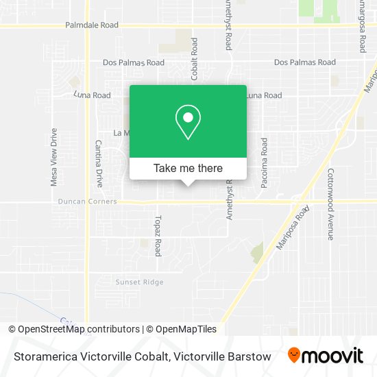 Mapa de Storamerica Victorville Cobalt