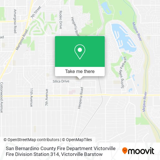 San Bernardino County Fire Department Victorville Fire Division Station 314 map