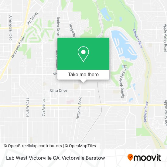 Mapa de Lab West Victorville CA