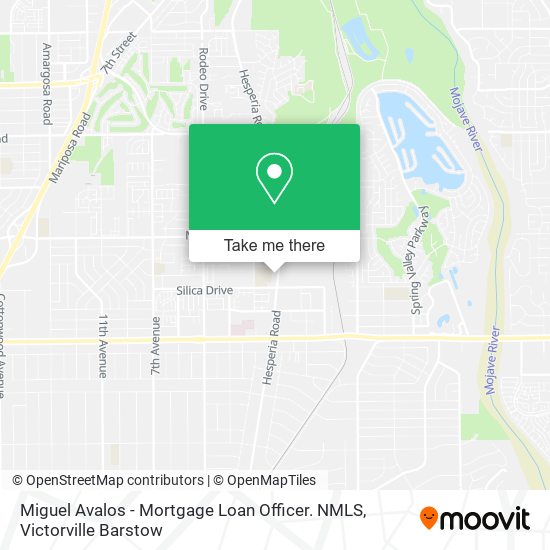 Mapa de Miguel Avalos - Mortgage Loan Officer. NMLS