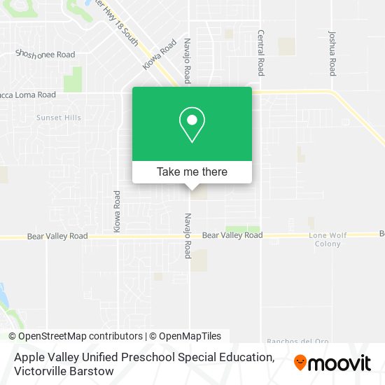 Mapa de Apple Valley Unified Preschool Special Education