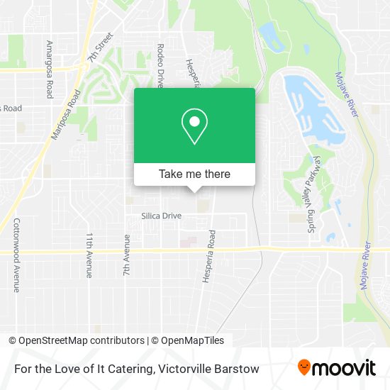 For the Love of It Catering map